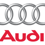 A logo of audi is shown on the side.